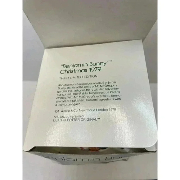 Benjamin Bunny Beatrix Potter Ornament 1979 - Picture 8 of 11